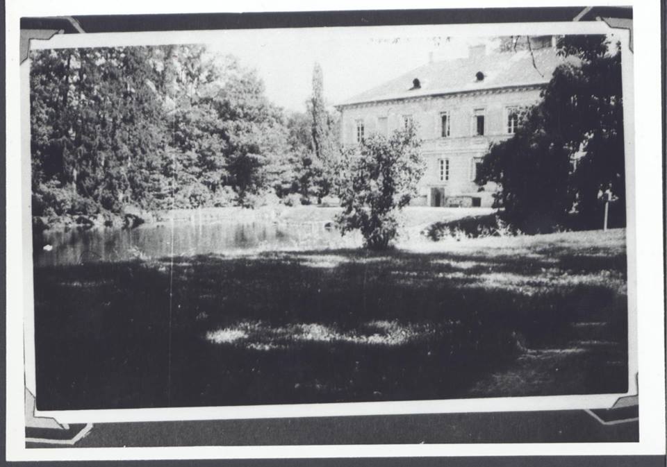 Dobrzyca - pałac zza stawu stare zdjęcie
